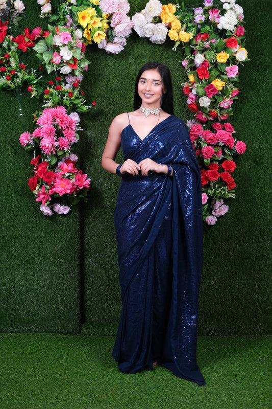 Unstitched Frozen Filmfare Sequence Saree