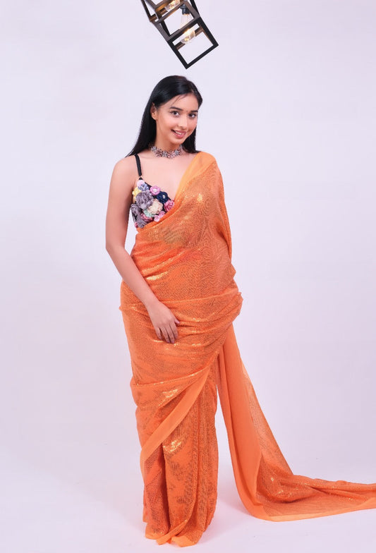 Unstitched Tango Filmfare Sequence Saree