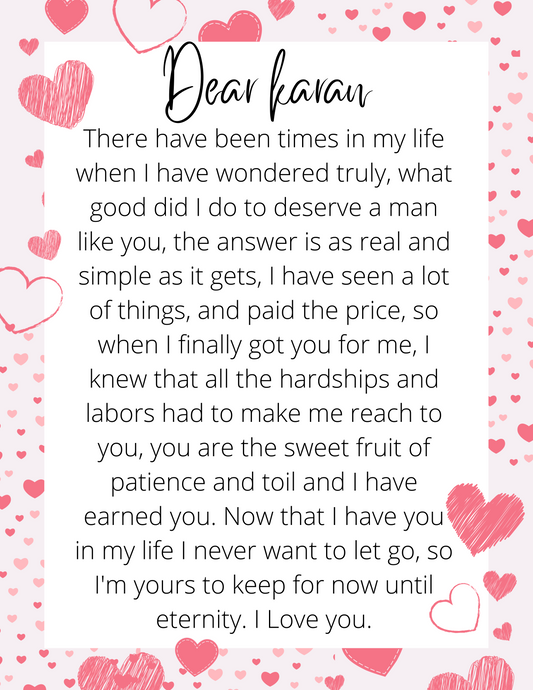 For Him Love Letter