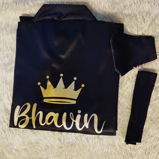 Black Customised Robe