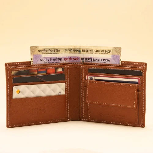 Initial genuine leather wallet