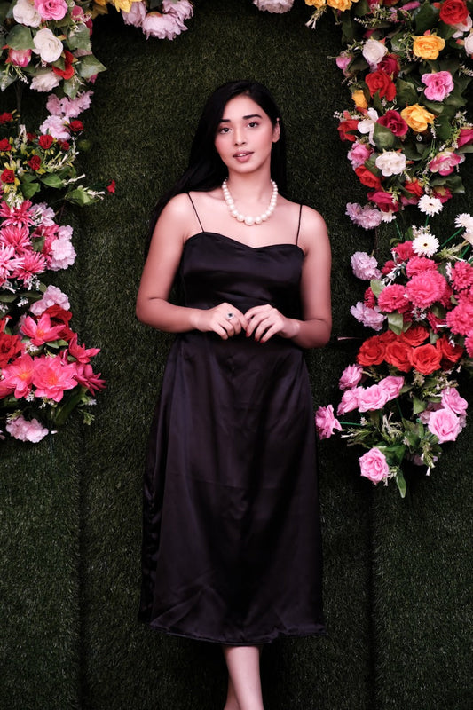 Black Diva Slip dress