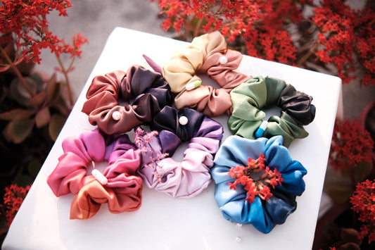 Ombre Satin Scrunchie Combo