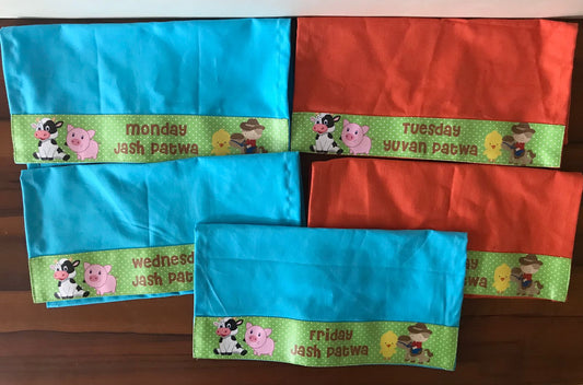 Personalised lunch napkins