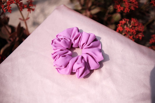 Lovely Lilac Crape Scrunchie