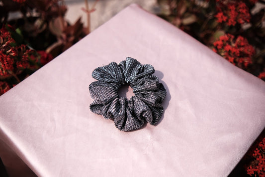 Space Grey Glitter Scrunchie