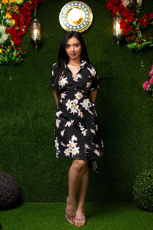 Black diva Shirt dress