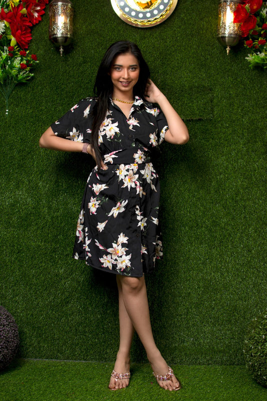 Black diva Shirt dress Plus