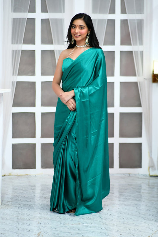 Rama green saree