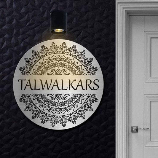 Mandala design nameplate