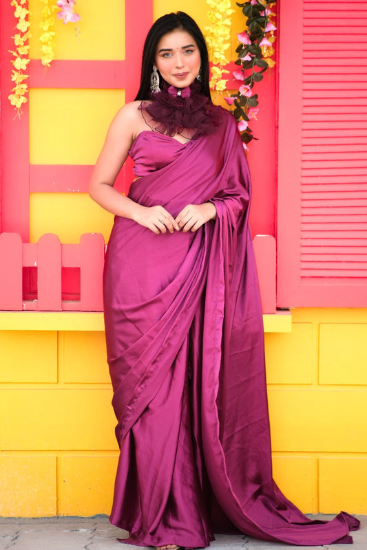 Fruit Jam One Minute Satin Saree