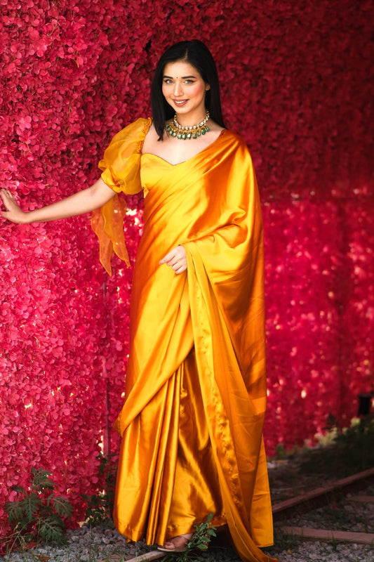 Goddess One Minute Satin Saree