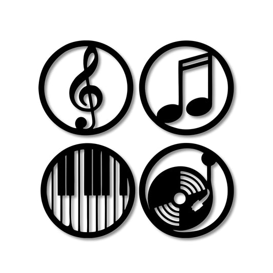 Art Music Circle Labels Wall Art