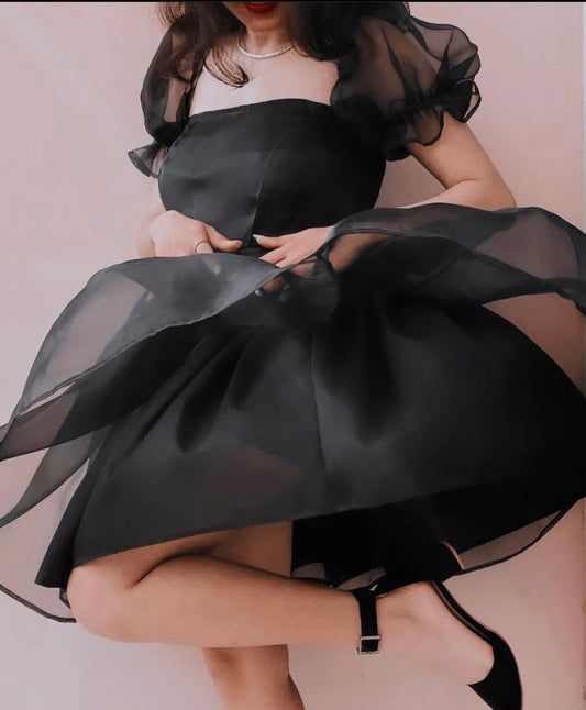 Black Barbie Puff Dress