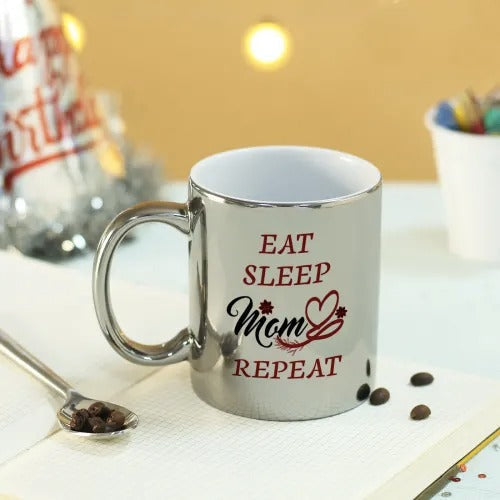 Personalized Silver Mug for Mom
