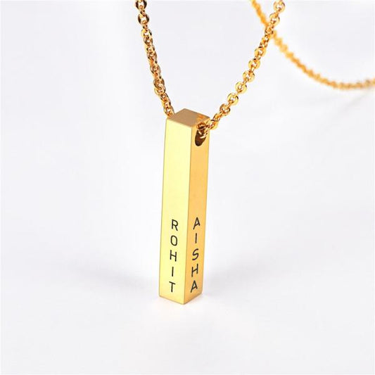 PERSONALISED CUBOID PENDANT