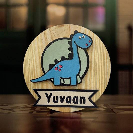Kids Circular 3D Name Plate