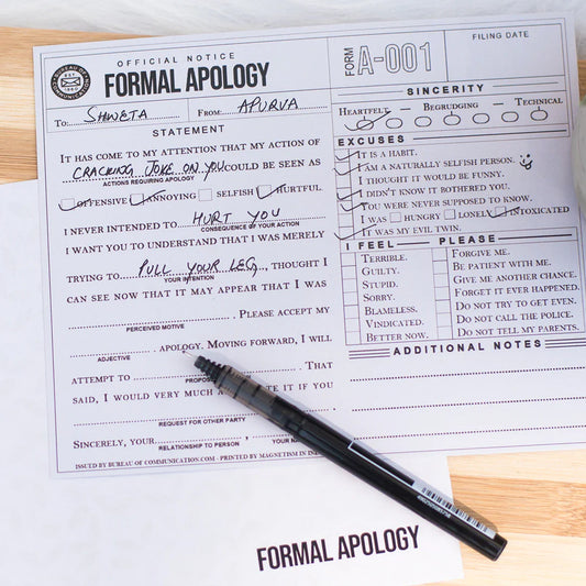 Formal Apology