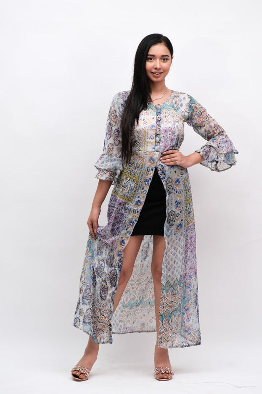 Cream long Shirt