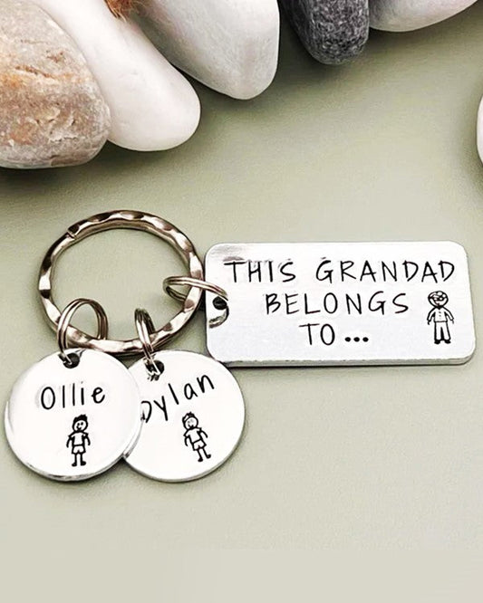 This Dad Belongs To Keychain