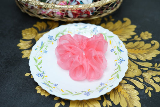 Ballet slipper organza scrunchie