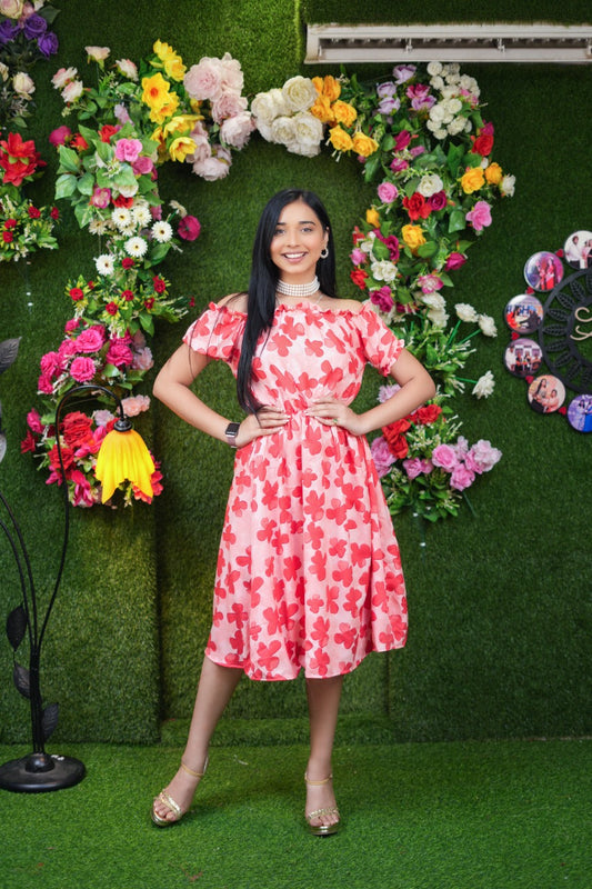 Red Floral Dress