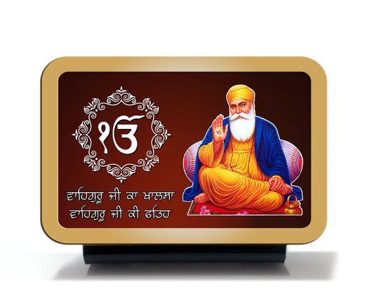 GURU NANAK DEV JI CAR DASHBOARD WITH MANTRA