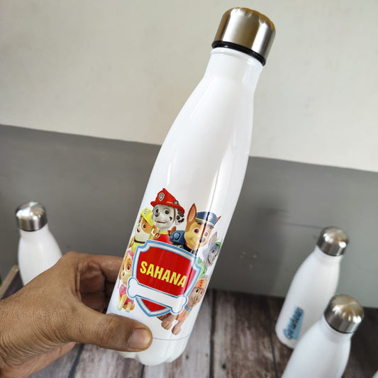 Personalised Paw Patrol insulted steel bottle
