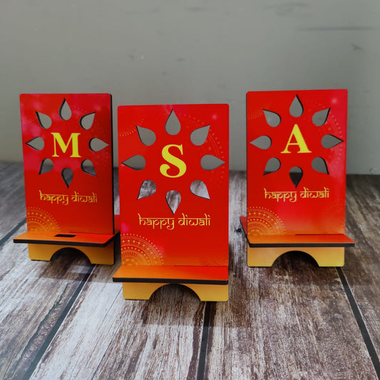 Diwali special Personalized intial mobile stand