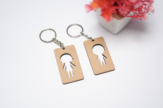 Girl Boy Couple Keychain