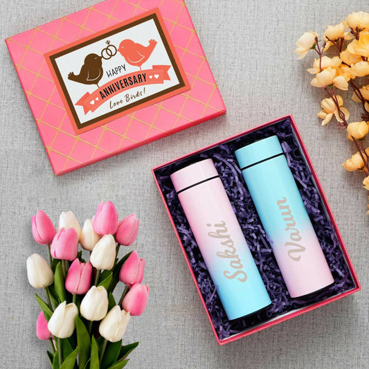 Couple multi colour Bottle Hamper
