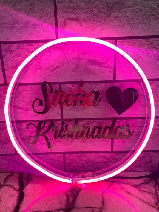 Neon-led name prop