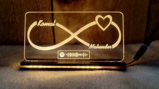 Infinity love with spotify song led frame