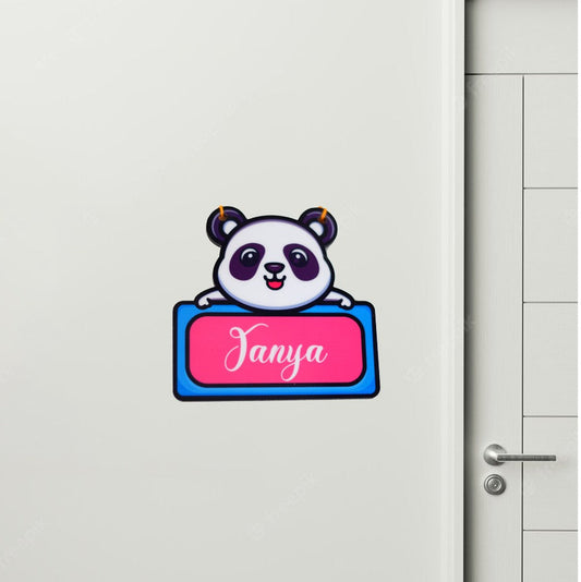 Customised Name Panda wall Decor