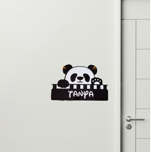Customised Name Panda wall Decor v2