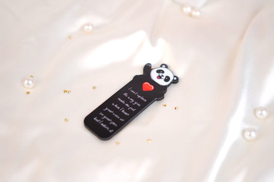 Customised Text Panda Bookmark