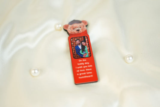 Teddy Day Wooden Bookmark