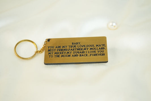 Customised Engraved Keychain 112