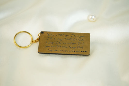 Customised Engraved Keychain 113