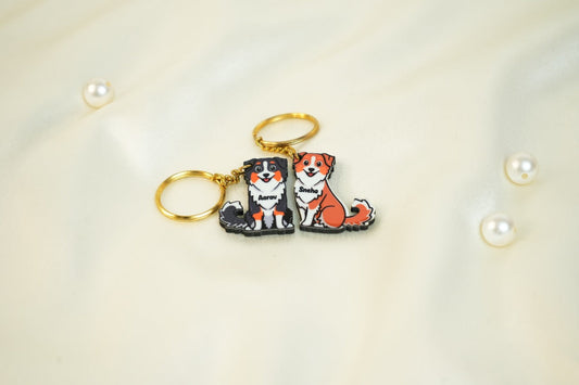 Puppy Couple Keychain