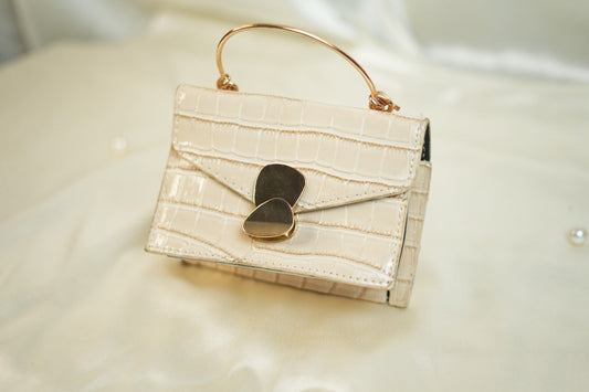 Off White Leather Purse