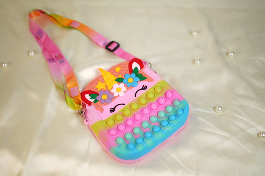 Multicolour unicorn baby purse