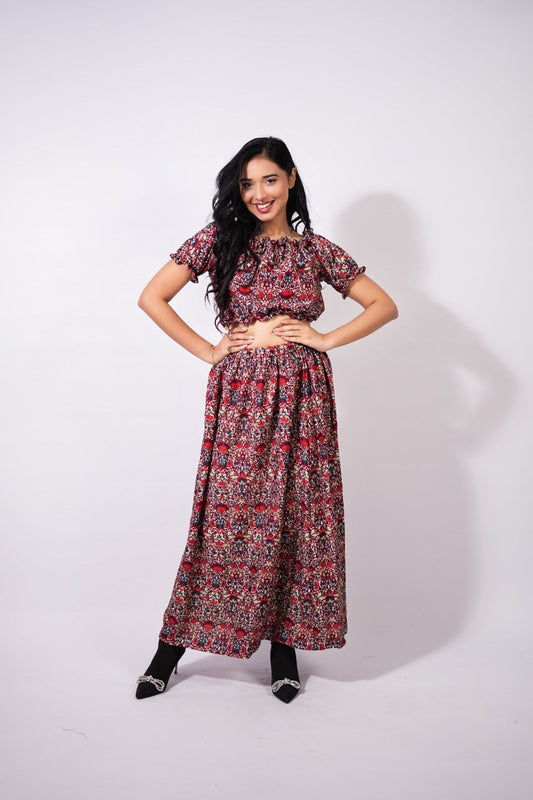 Monika Floral Skirt and Top plus