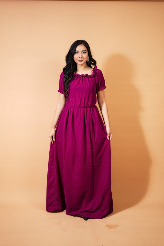 Purple Velvet Gown plus