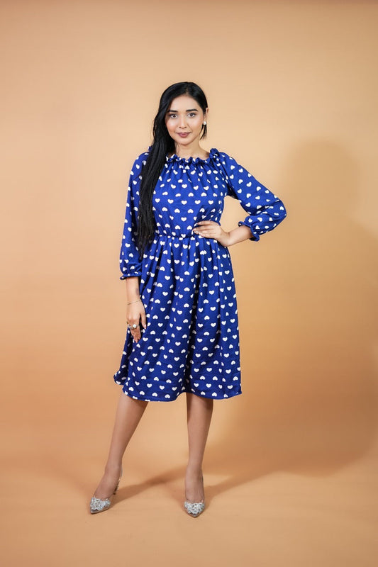 Natalie Printed Heart Dress plus