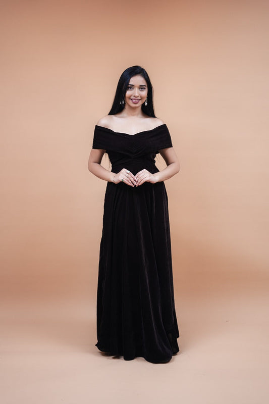 Catherine Brown Velvet Gown plus