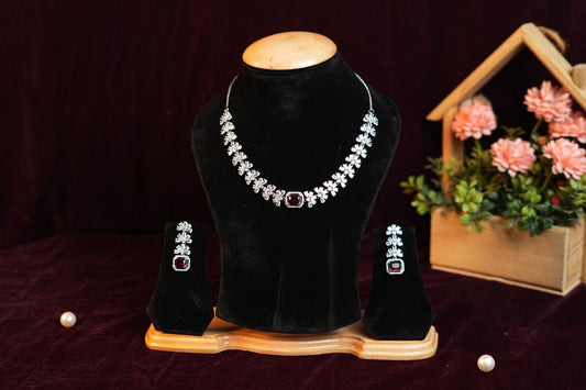 Red Pearls Fashionable Pearls Choker Necklace Set
