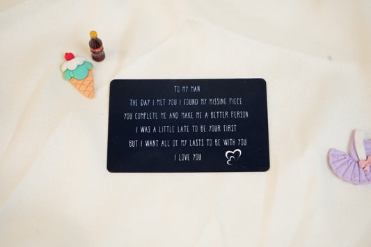 Wallet card message 102