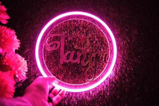 Golden Name Neon Lamp