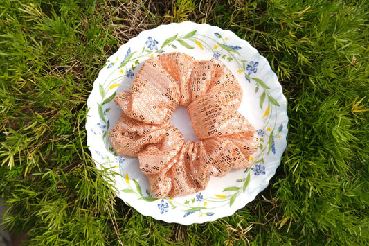 Rose Gold Sequence Scrunchie